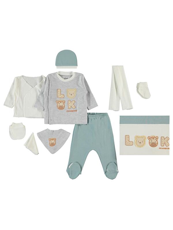 Civil Baby Look Hayvanlar Nakışlı Zıbın Setleri