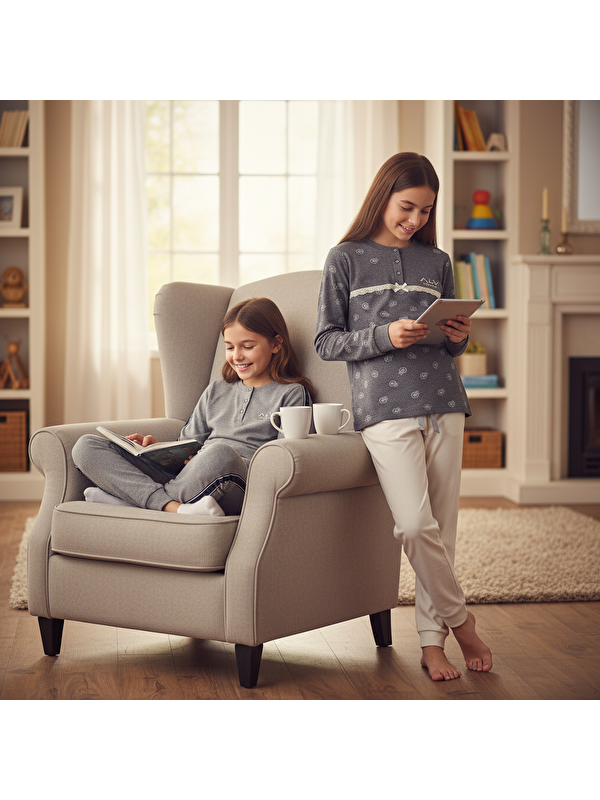 Bonbon Genç Kadın Pamuklu 2 Adet 2'Li Pijama Takımı Al507 V2, Al506 V2 Bb2456