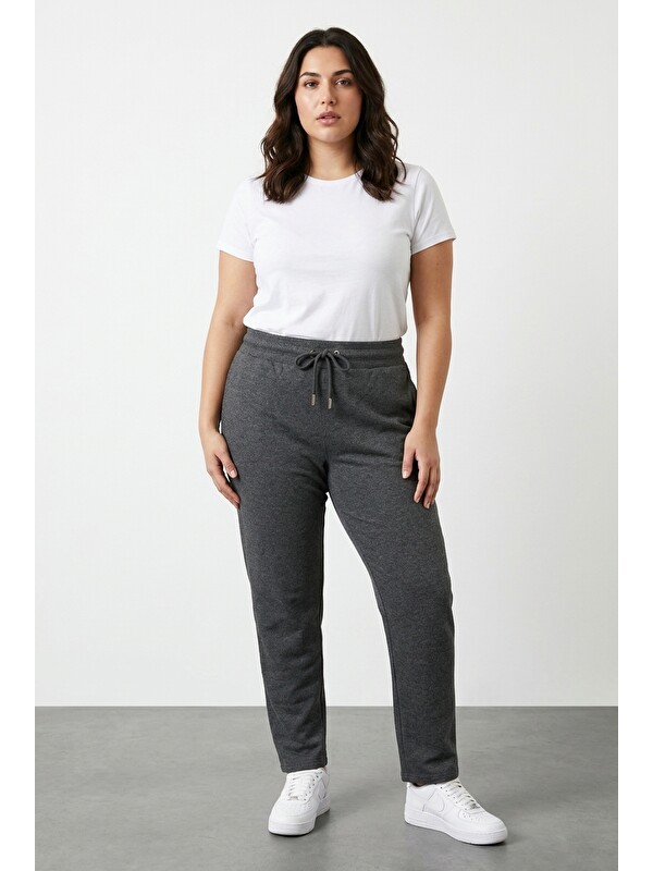 Stil Diva Şardonlu Cepli Jogger Pantolon