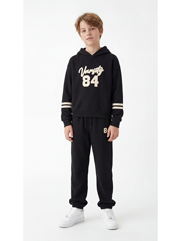 Mışıl Kids Varsity 84 Aplike Nakışlı Alt Üst Erkek Çocuk Eşofman Takımı