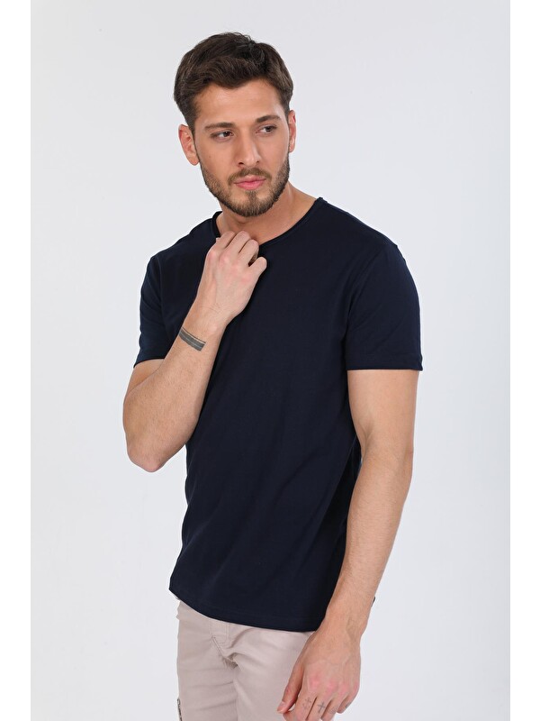 Domoda Oversize Fit Pamuklu Kısa Kollu Basic Uniseks Pis Yaka Unisex Tişört