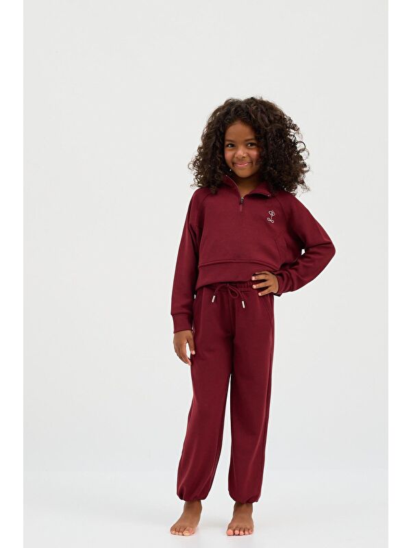 Katia And Bony Çocuk Basic Fluffy Lastikli Paça Eşofman Altı Bordo