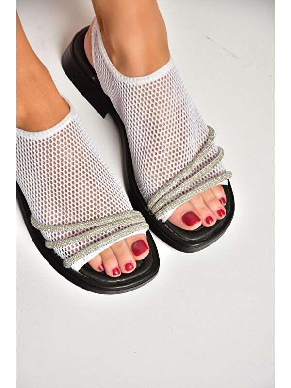 S4769004 Beyaz Kadın Sandalet - Görsel 2