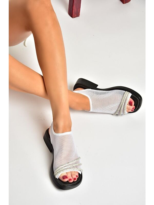 S4769004 Beyaz Kadın Sandalet - Görsel 3