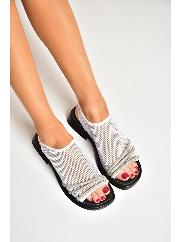 S4769004 Beyaz Kadın Sandalet - Görsel 4