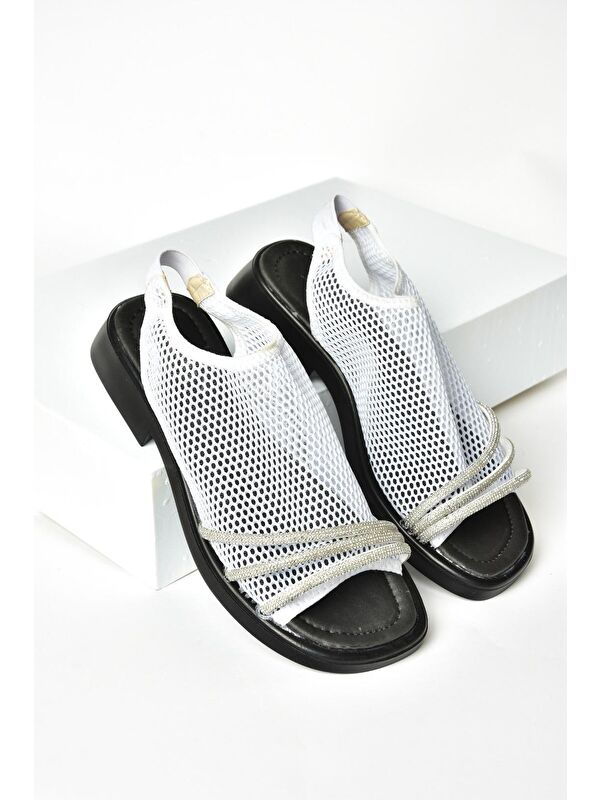 S4769004 Beyaz Kadın Sandalet - Görsel 8