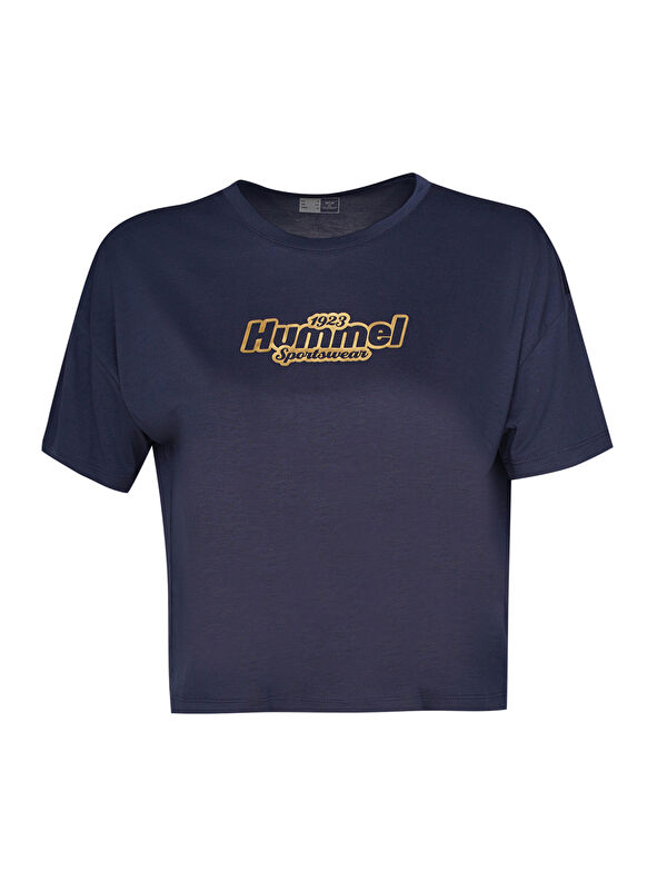 Hummel Sahara Kadın Lacivert Yuvarlak Yaka Tişört