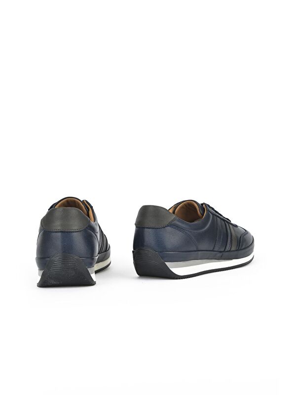Erkek Hakiki Deri Sneaker 1511002Z060 Lacivert - Görsel 6