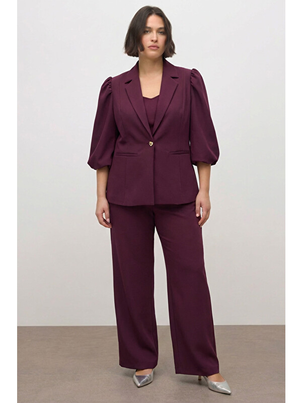 Mylinemoda Astarlı Balon Kol Ceket