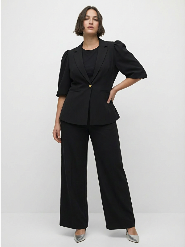 Mylinemoda Astarlı Balon Kol Ceket