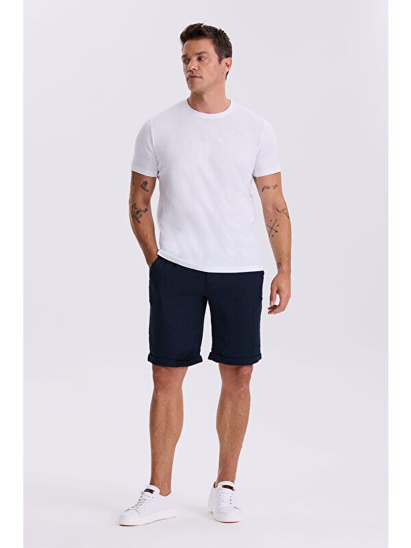 JAKAMEN Beyaz %100 Pamuk Slim Fit Bisiklet Yaka Basic T-Shirt