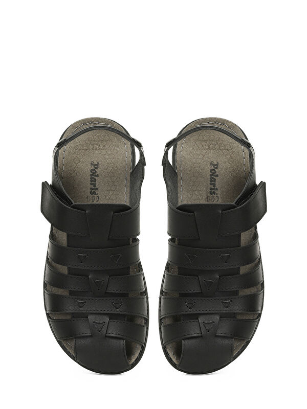 408025.M5FX Siyah Erkek Sandalet - Görsel 5