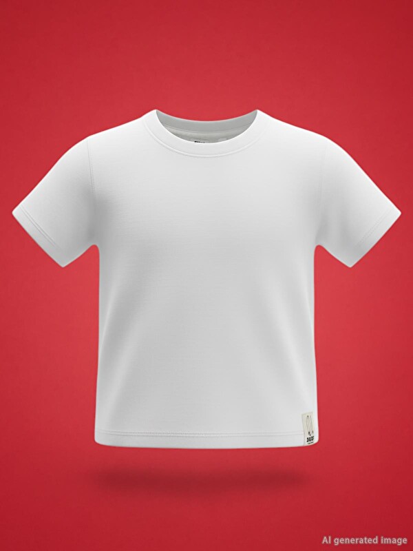 Civil Boys Basic Surf Etiketli 2-5 Yaş Tişört - Kırık Beyaz