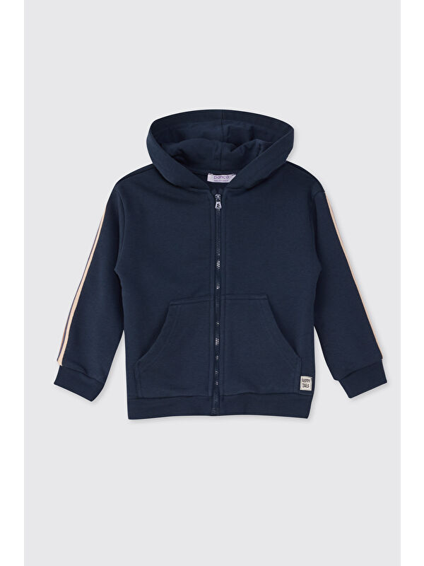 Panço Erkek Bebek Fermuarlı Lacivert Sweatshirt
