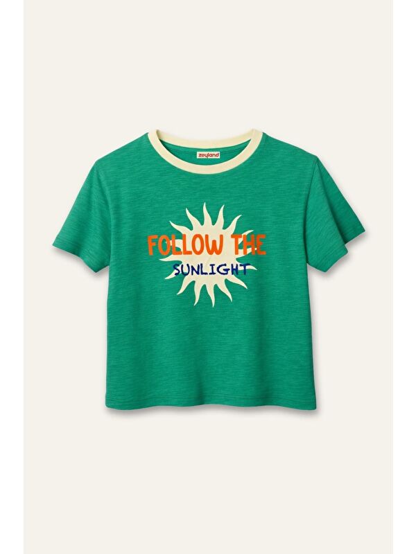 ZEYLAND Erkek Çocuk Baskılı T-Shirt  - Yeşil