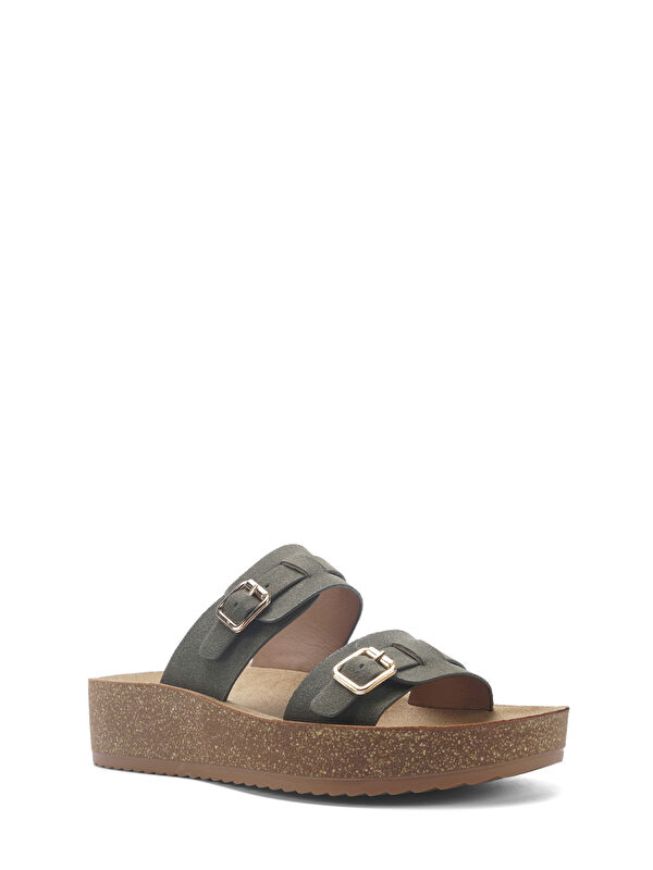 407070.Z5FX Haki Kadın Terlik - Görsel 3