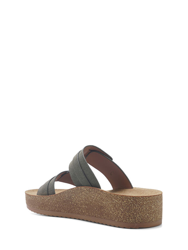 407070.Z5FX Haki Kadın Terlik - Görsel 4