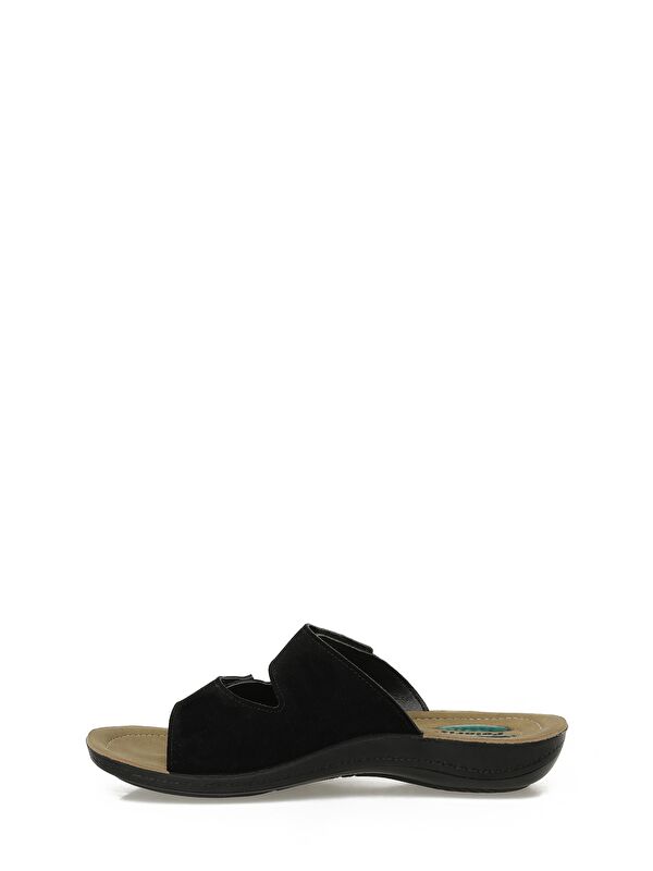 609002.Z5PR Siyah Kadın Ev Terliği - Görsel 4