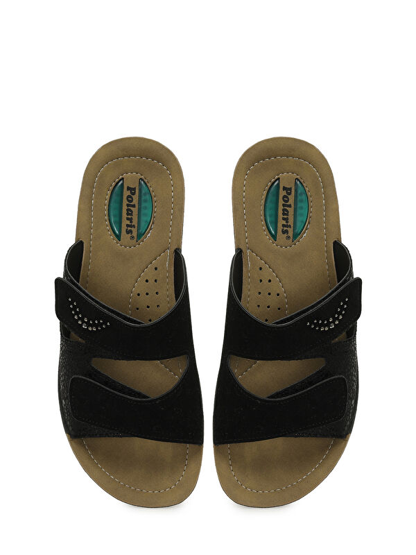 609002.Z5PR Siyah Kadın Ev Terliği - Görsel 5