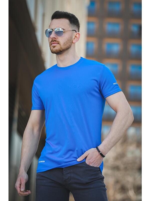 Oksit Polyester Slim Fit Performans Antrenman Sporcu Erkek Tişört
