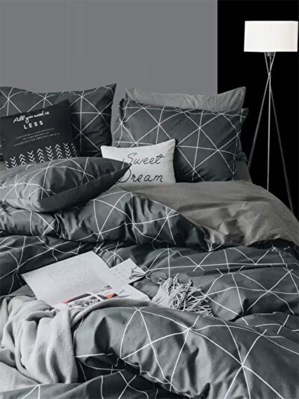 Mulberry Pandora Lastikli Çarşaflı Nevresim Takımı Çift Kişilik 200*220-Gri
