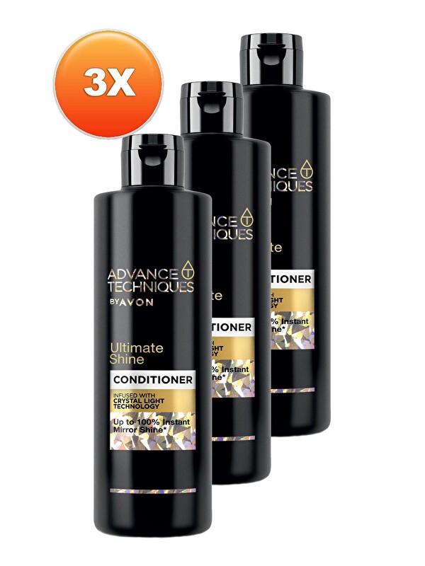 AVON Advance Techniques Parlaklık Veren Saç Kremi 250 Ml. Üçlü Set