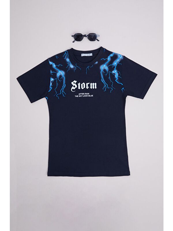 Fullamoda %100 Pamuk Storm Baskılı Erkek Çocuk Tişört