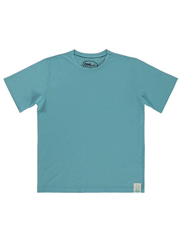 Civil Boys Basic Surf Etiketli 10-13 Yaş Tişört - Mavi
