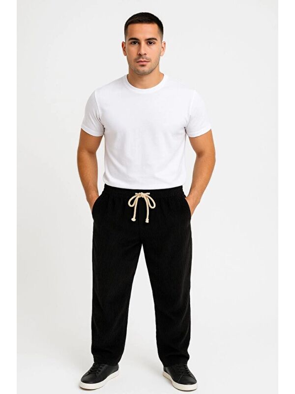 Jane's Erkek Fitilli Kadife Cepli Baggy Pantolon