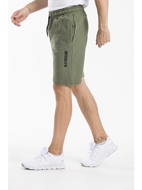 Süperlife Regular Fit Orta Boy Brooklyn Baskılı Erkek Şort SPR22SR208