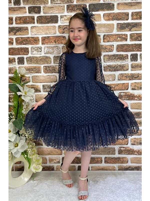 Mnk Baby & Kids Katkat Prenses Dantel Tokalı Kız Çocuk Elbise MNK0306