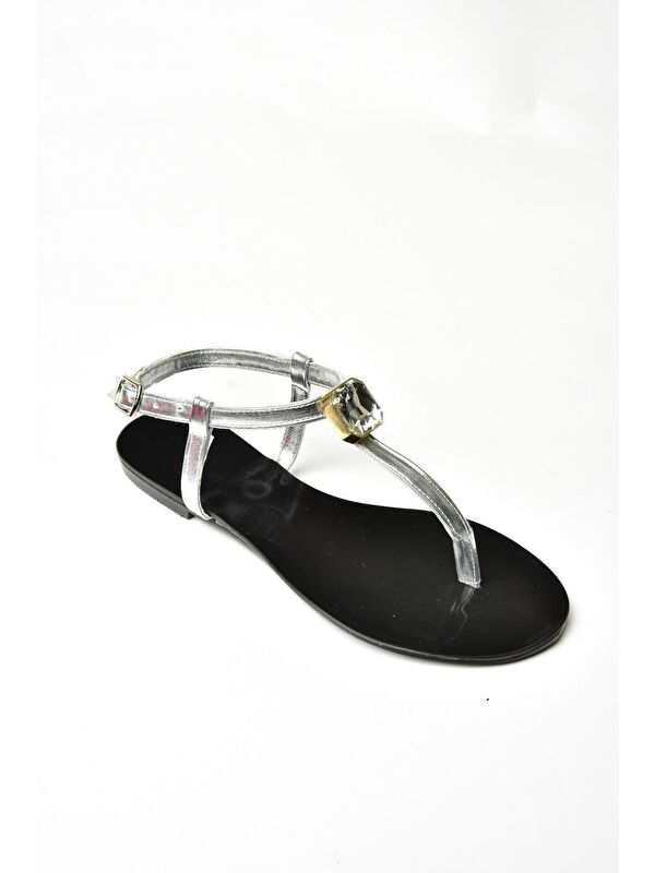 S2720952 Gümüş Kadın Sandalet - Görsel 6