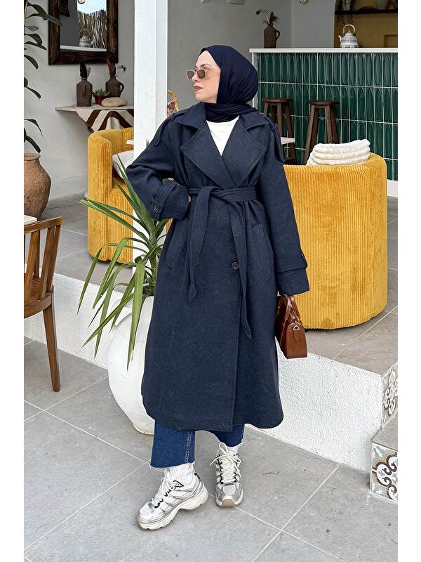 Lamelif Oversize Kaban Lacivert