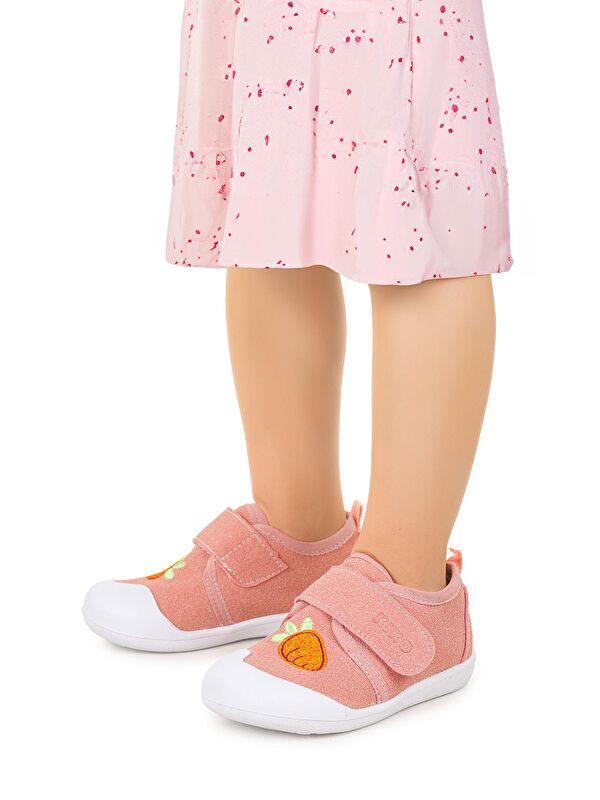 Strawberry Cırtlı Kız Bebek İlk Adım Panduf Ayakkabı - Görsel 3