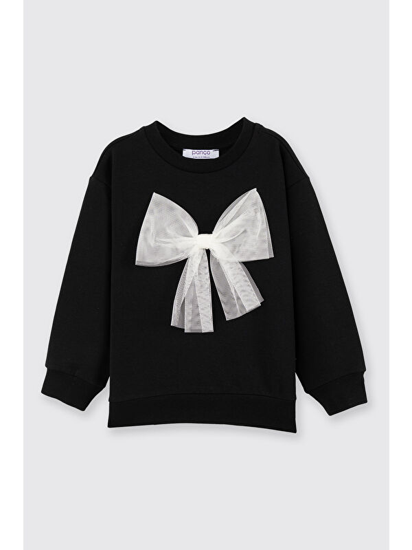 Panço Kız Bebek Siyah Sweatshirt