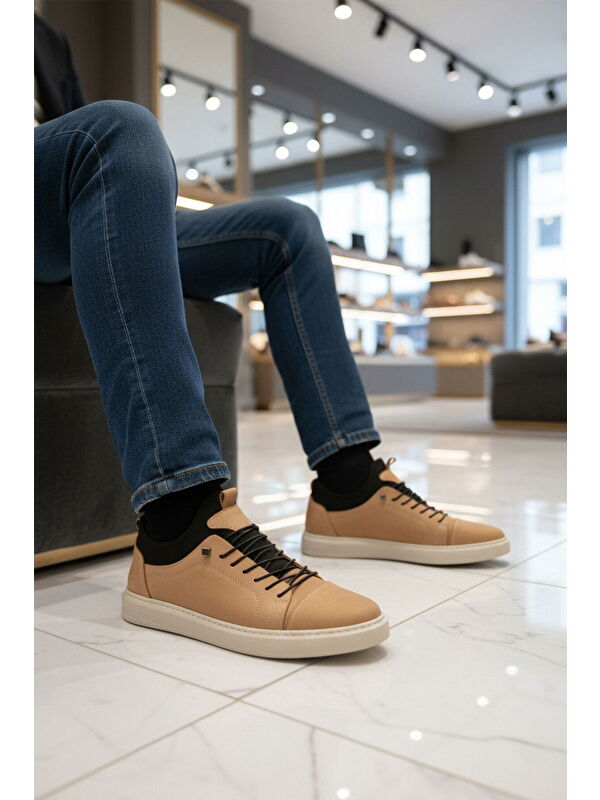 Ayakmod Kum Ayakmod Nubuk Hakiki Deri Ortopedik Erkek Casual Ayakkabı 818 M