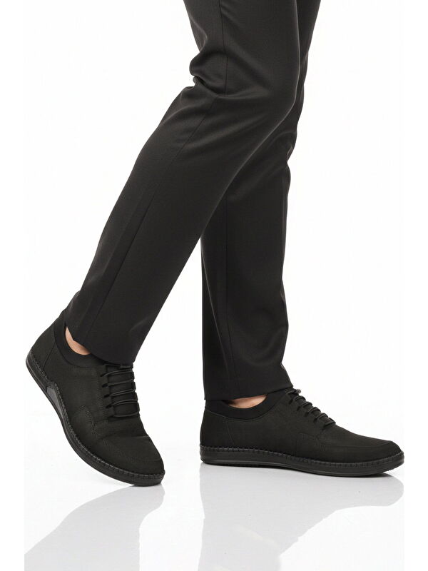 Ayakmod Siyah Ayakmod Nubuk Hakiki Deri Jel Taban Anatomik Erkek Casual Ayakkabı 418 M