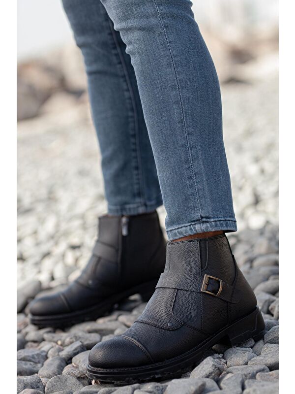 D804 Günlük Kürklü Su Geçirmez Erkek Bot - Görsel 3