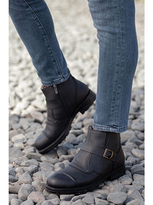 D804 Günlük Kürklü Su Geçirmez Erkek Bot - Görsel 4