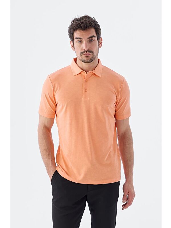 JAKAMEN Yavru Ağzı Düğme Detaylı Slim Fit Polo Yaka T-Shirt