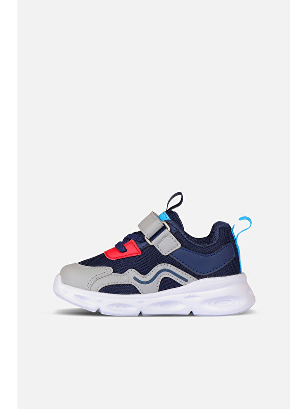 Rony Işıklı Erkek Bebek Lacivert Spor Ayakkabı - Görsel 3