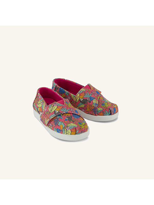 Toms Karışık Toms Espadril Alpargata Kız Çocuk 10022120 Fuchsia Birds of Paradise Print