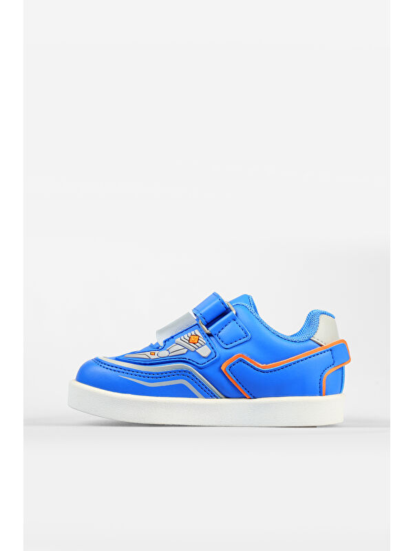 Ester Işıklı Erkek Bebek Saks Mavi Sneaker - Görsel 3