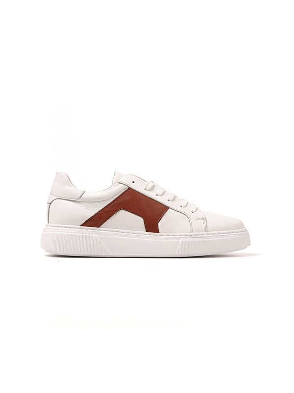 John May Erkek Sneaker OG-437 Beyaz-Taba