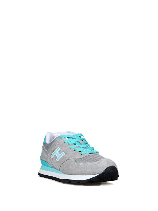 Chile Hakiki Deri Gri - Turkuaz Kadın Spor Ayakkabı - Görsel 3