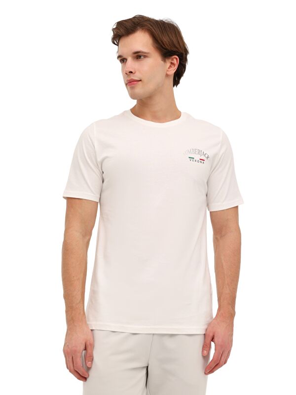Lumberjack ML EZIO 11ITL1088 6FX Beyaz Erkek Kısa Kol T-Shirt