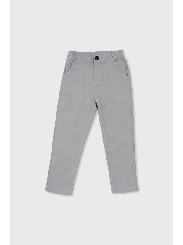 Panço Erkek Çocuk Gri Düğmeli Pantolon