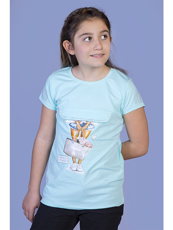 Toontoykids Kız Çocuk Baskılı Tişört