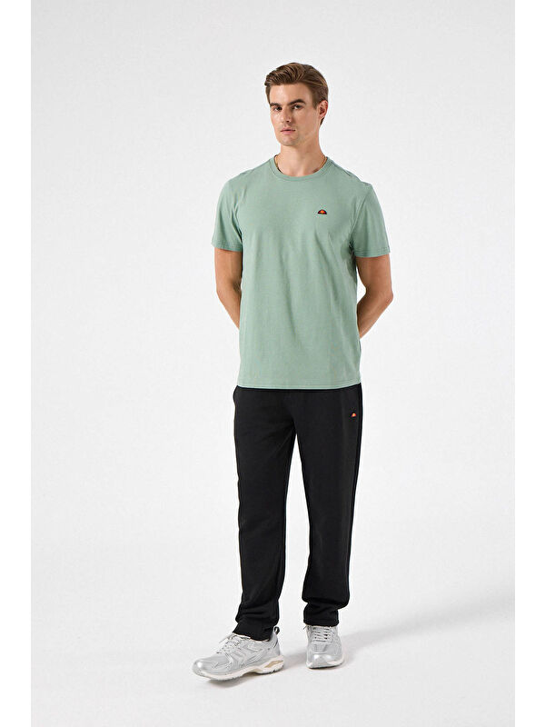 Ellesse Logolu Pamuklu Regular Fit Normal Bel Düz Paça Eşofman Altı 6SM4008-BK