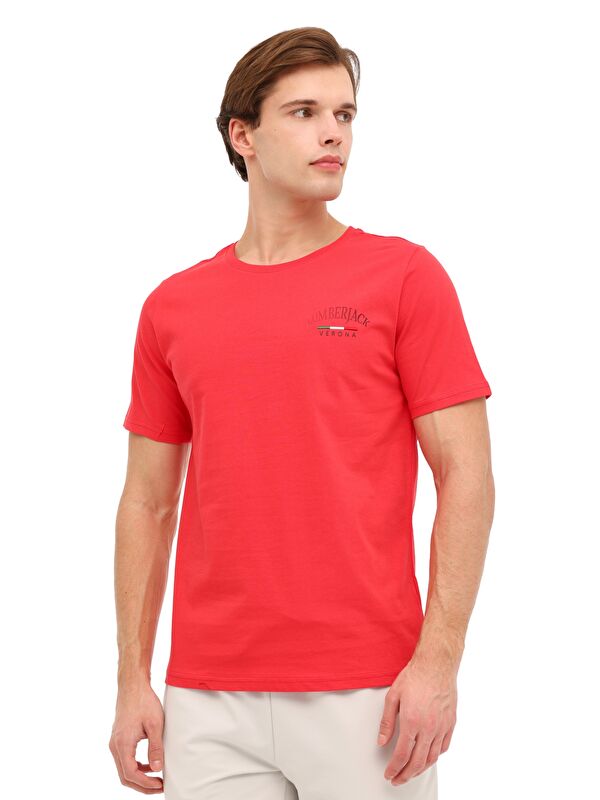 Lumberjack ML EZIO 11ITL1088 6FX Kırmızı Erkek Kısa Kol T-Shirt